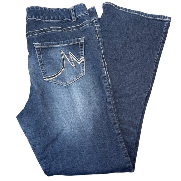 Maurices Womens 16 Regular Bootcut Blue Denim Jeans Stretch - Picture 1 of 6